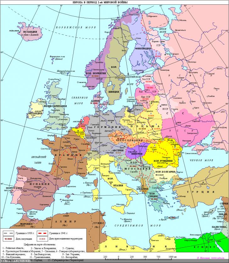 Немного политических карт Европы 1938-1945 годов: v_rodyonov — LiveJournal